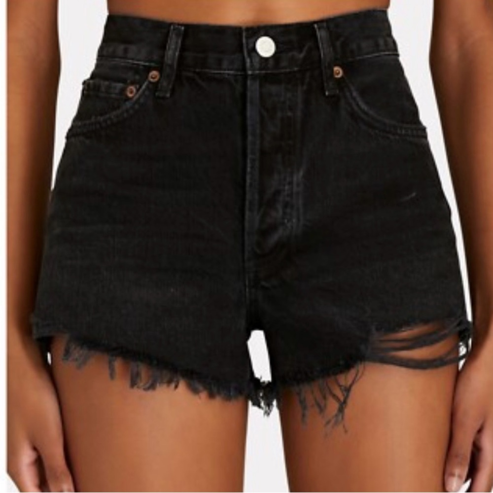 Agolde Black Denim Women's Shorts